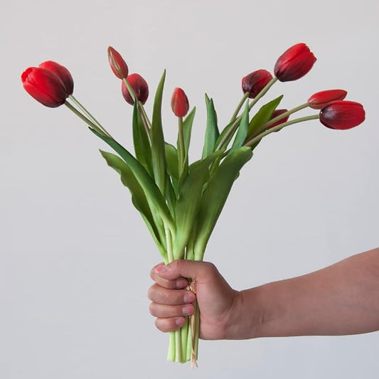 Real Touch Tulips - Red